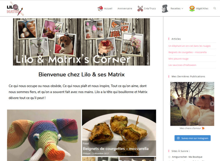 LiloMatrixCorner, blog qui parle de cuisine, de fleur et de chiens